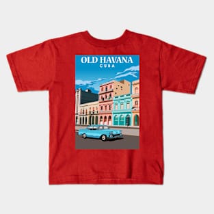 Havana old city travel Kids T-Shirt